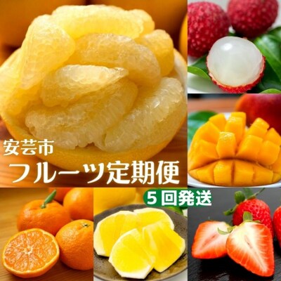 安芸市フルーツ定期便【6.8万円コース(年5回発送)】