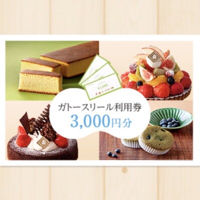 ガトースリール利用券1,000円×3枚