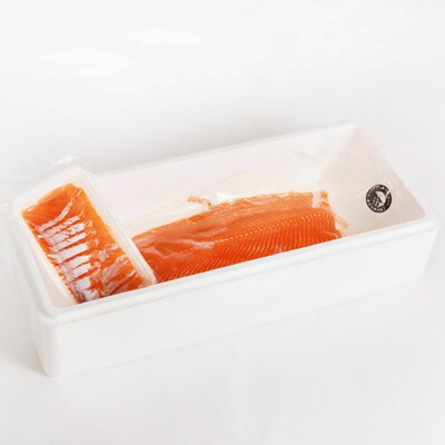 北海道とまりカブトサーモン　トリムE1本、スライス1パックセット(計約650g)