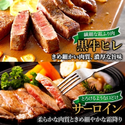 こだわりの美深黒 牛ヒレ 150g×2パック・サーロイン 180g×2パック