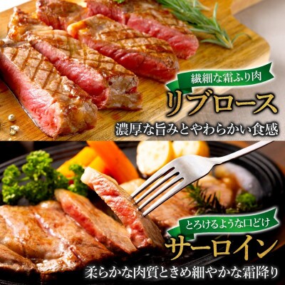 こだわりの美深黒牛 リブロース サーロイン 各180g×4パック