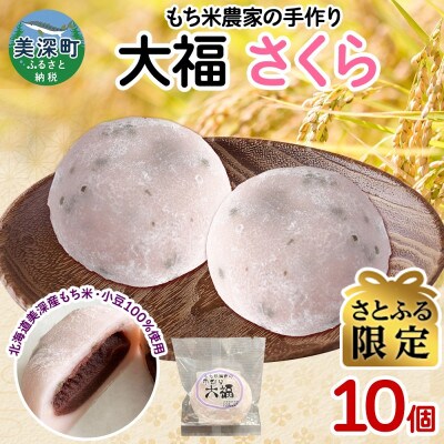 【さとふる限定】もち米農家の大福 さくら 10個