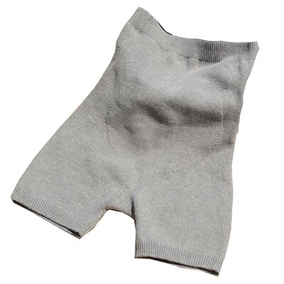 日本製 オーガニックコットン 腹巻パンツ1分丈 グレー 2枚組【610-7121-2s】