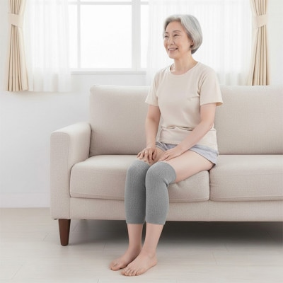 日本製 横のび マルチウォーマー (ショート) あったか グレー  (581-3357)