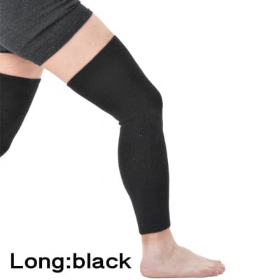 日本製 横のび マルチウォーマー (ロング) あったか ブラック (582-3360)