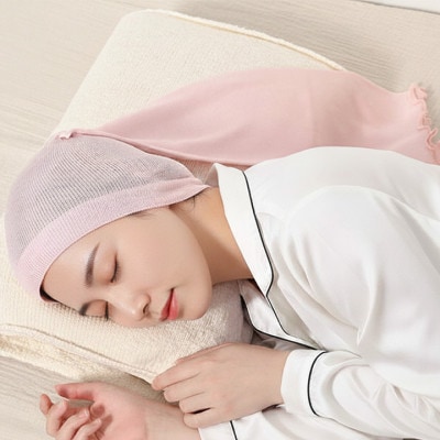 日本製 シルク おやすみナイトキャップ (筒) ピンク (72007-7337)