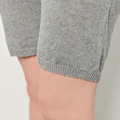 日本製 オーガニックコットン ゆるふわペチ 無縫製 チャコール(6645-7352)