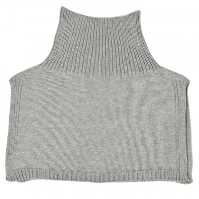 日本製 オーガニックコットン ネックウォーマー ( つけ襟 ) グレー (6650-7371)