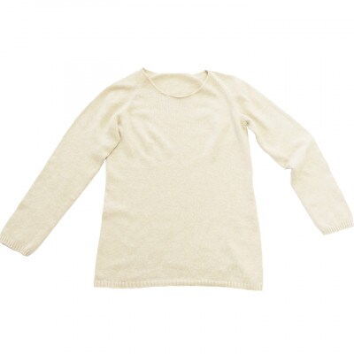 日本製 オーガニックコットン インナー 天然繊維 無縫製 8分袖 生成 (883-7108)