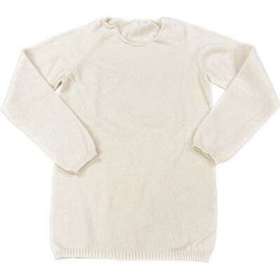 日本製 オーガニックコットン インナーウェア 腹巻パンツ 上下セット 生成 (883-615)