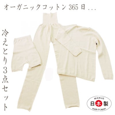 日本製 オーガニックコットン インナー 腹巻パンツ 温活セット 生成 (883-615-610)