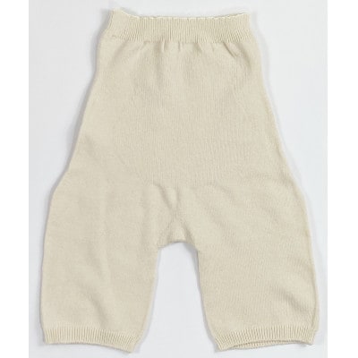 日本製 オーガニックコットン 腹巻パンツ 3分丈 無縫製 生成 (612-7223)