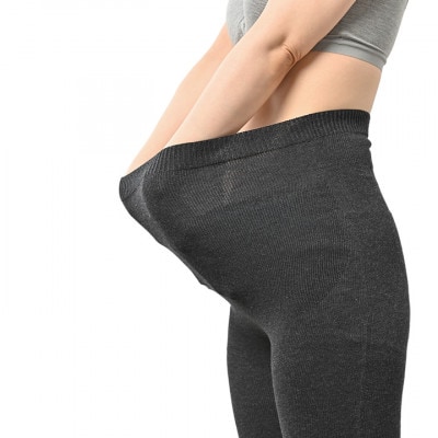 日本製 オーガニックコットン 腹巻パンツ 3分丈 無縫製 生成 (612-7223)