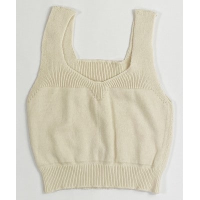 日本製 オーガニックコットン ゆったりブラ (パット付) 無縫製 生成 (6681-S7366)