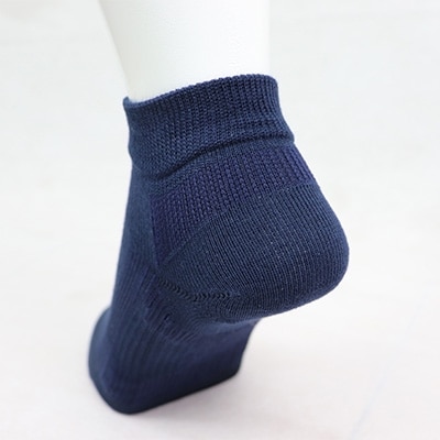 疲れしらずのくつした(ショート丈)ネイビーとブラックの2足セット 25-27cm