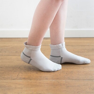 口ゴムがなく締め付けないゆるっと靴下(薄手)3足セット 25-27cm