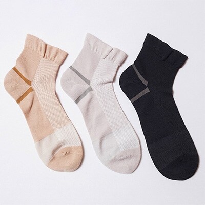 口ゴムがなく締め付けないゆるっと靴下(薄手)3足セット 25-27cm