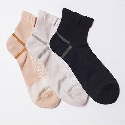 口ゴムがなく締め付けないゆるっと靴下(薄手)3足セット 25-27cm