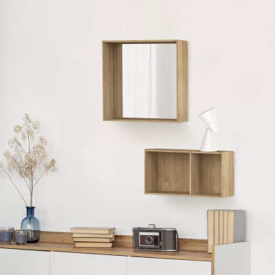 「V-TISS LIGHT」 ミラーM・ハーフ薄型セット ヨーロピアンチェリー