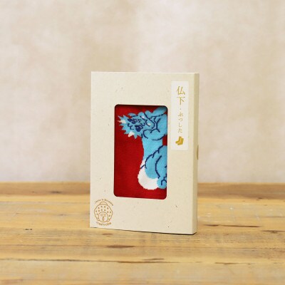 仏下-ぶつした-邪鬼ソックスMサイズ・レッド