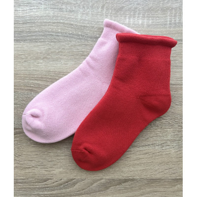 ふわもち鯛焼き靴下x2足組(レッド、ピンク)