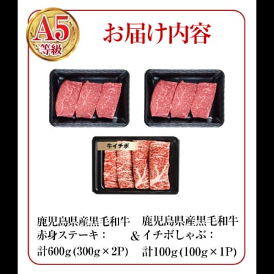 上質な赤身肉をどうぞ!A5黒毛和牛赤身ステーキ600g