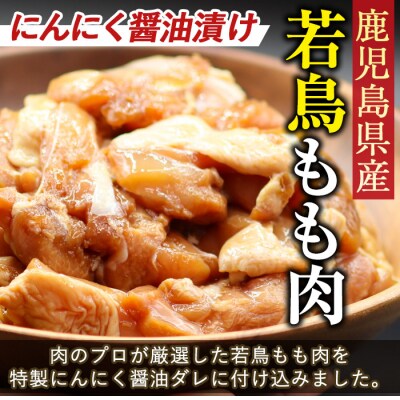 鹿児島県産若鳥もも肉(にんにく醤油漬け)1.2kg(約300gx4P)