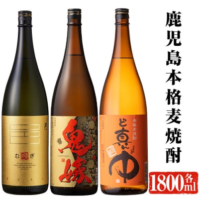 岩川醸造 麦焼酎 飲み比べ一升瓶×3 本