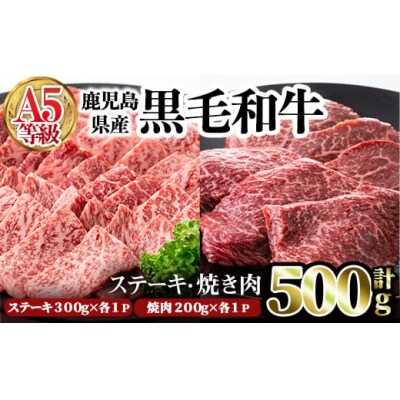 上質な赤身肉を食べ比べ!A5鹿児島県産黒毛和牛赤身ステーキ&赤身焼肉