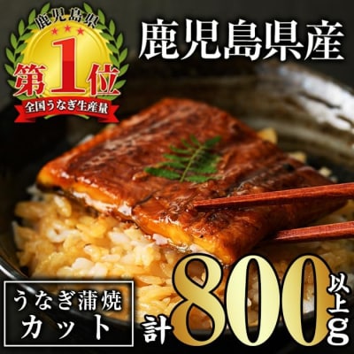 無投薬!鹿児島県産うなぎ蒲焼カット(計800g以上・約50g×15枚) タレ・山椒付き