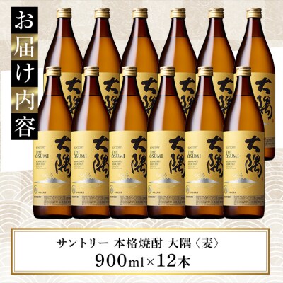 サントリー本格焼酎 大隅(麦)900ml×12本