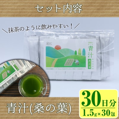  茶農家の作った素材を活かす美味しい青汁(桑)30日分