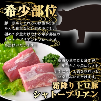 鹿児島県産 霜降りトロ豚 シャトーブリアン300g