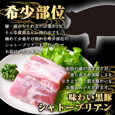 【数量限定】かごしま味わい黒豚希少部位 極みシャトーブリアン (600g+ロースしゃぶしゃぶ1P)