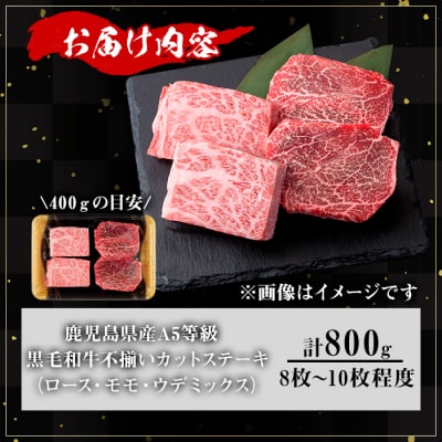 《訳アリ》黒毛和牛A5カットステーキ(800g)