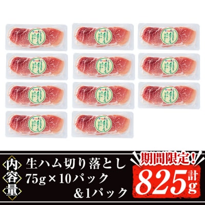 【2025年10月に発送予定】生ハム切り落とし75g×11P
