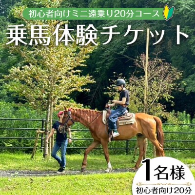 【乗馬体験チケット】ミニ遠乗り20分～初心者向け、5歳以上～(1名様)