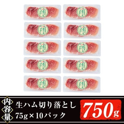 【2025年12月に発送予定】生ハム切り落とし75g×10P