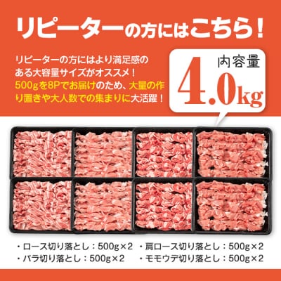 【2026年1月中に発送予定】曽於ポーク切り落とし4.0kg
