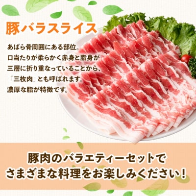 鹿児島県産豚バラエティーセット(合計3kg)