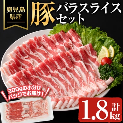 鹿児島県産豚バラスライス(計1.8kg) 