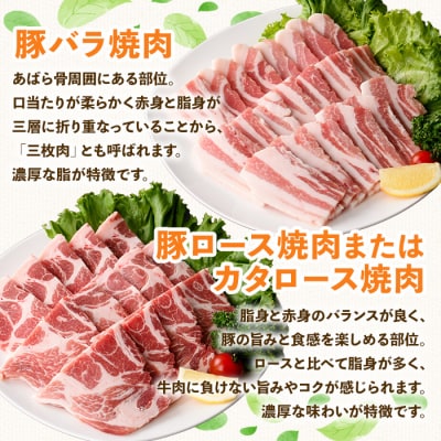 鹿児島県産豚バラエティー焼肉セット(合計3.2kg) 
