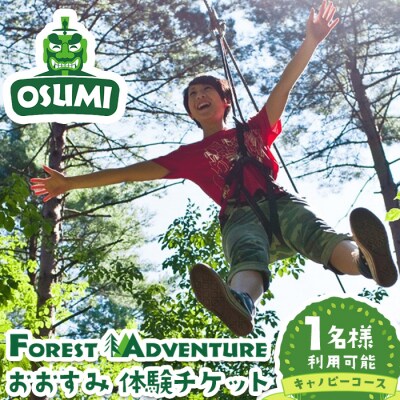 キャノピーコース体験チケット(1名分)