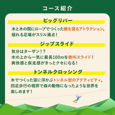 アドベンチャーコース グループ体験チケット(10名まで利用可)