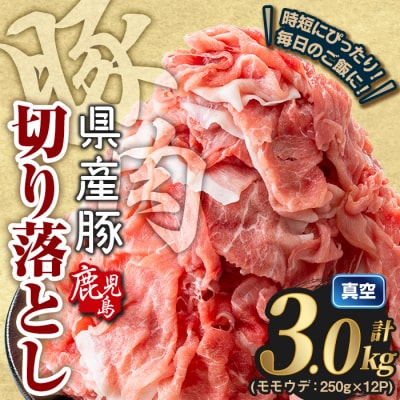 【2026年4月中に発送予定】鹿児島県産 豚肉切り落とし (計3.0kg) 