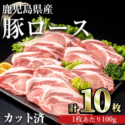 鹿児島県産豚ロース 100g カット(計1kg・100g×10枚)