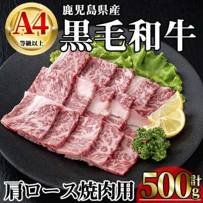 鹿児島県産黒毛和牛A4等級以上肩ロース焼肉用500g