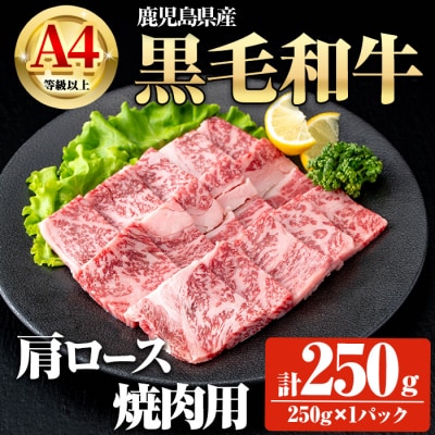 鹿児島県産黒毛和牛A4等級以上肩ロース焼肉用250g 