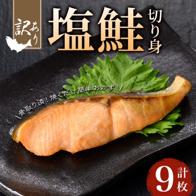 【訳あり】骨取り塩鮭切身(9枚/約540g)
