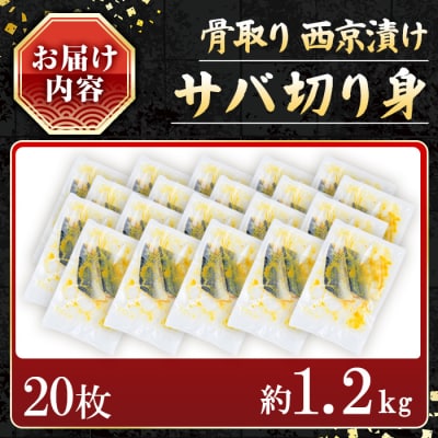  サバ切身の西京漬け(20枚/約1.2kg)